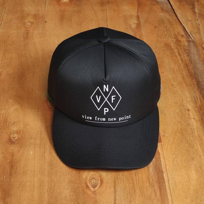 topi hitam simple cap browny second preloved