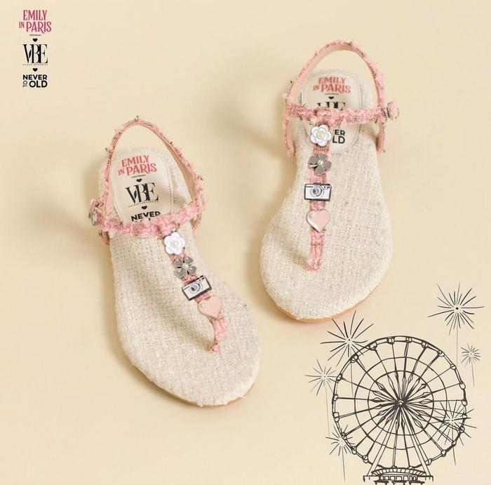 VBE VALENCIA BY ENRICA X EMILY IN PARIS TWEED SANDAL