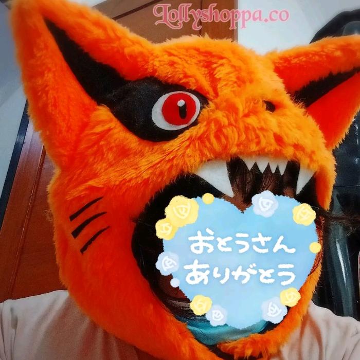 Topi Kurama/Kurama Hat/ Topi Naruto/Kyuubi Hat/Topi Rubah/Fox Hat