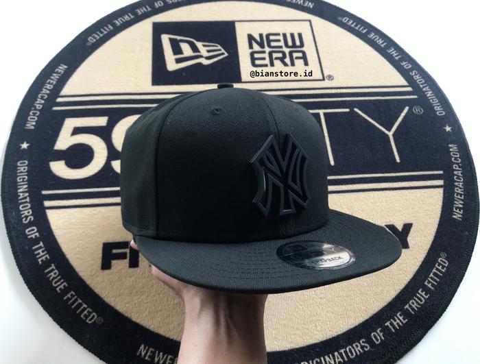 Topi New Era 9Fifty New York Yankees Metal Stack Black Snapback 100% Original Resmi