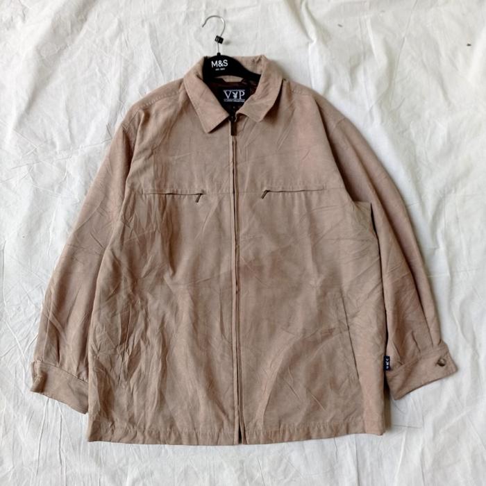 vintage vip playboy collection casual light suede jacket drizzler cdg