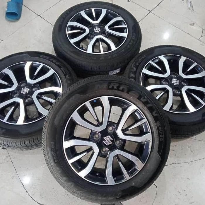 velg mobil bekas suzuki s presso ring 14x5 pcd 4x100 ban 165 70 14 MRF