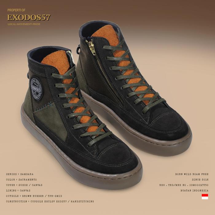 Sepatu Sneakers Kulit Pria Exodos57 Samsara Sacramento