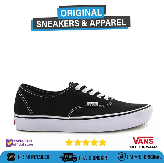 VANS Authentic Comfycush Black White Original BNIB Resmi (PT.Navya)