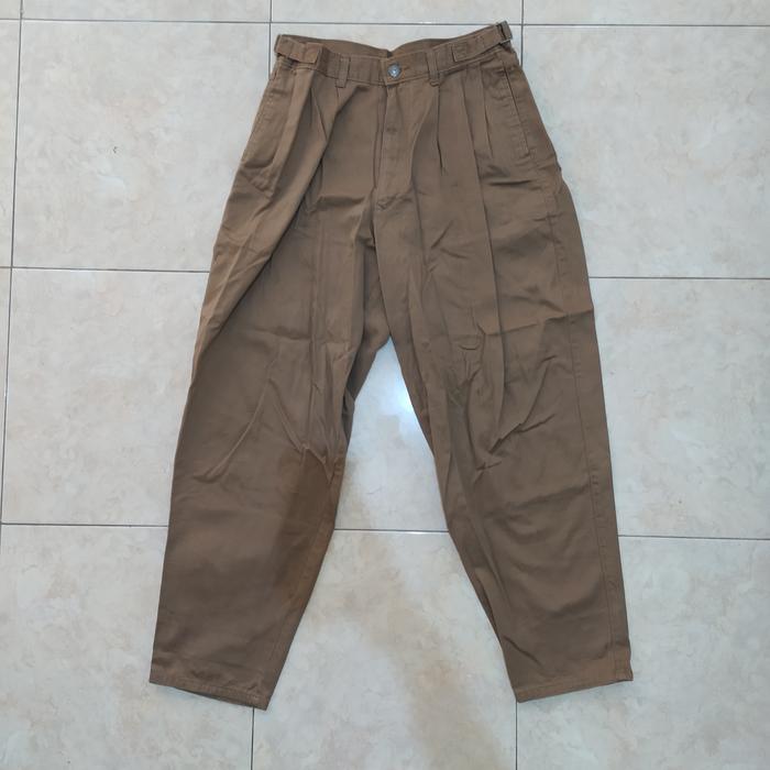 Trampolo Kumorous Brown Buckle Ankle Balloon Chino Pants (x Carhartt)