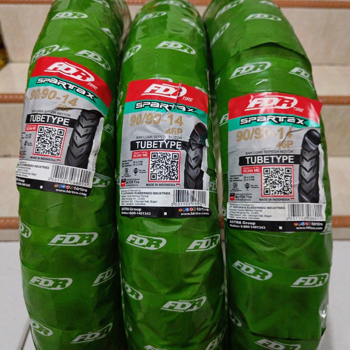 BAN BELAKANG MATIC 90/90-14 FDR SPARTAX TUBETYPE