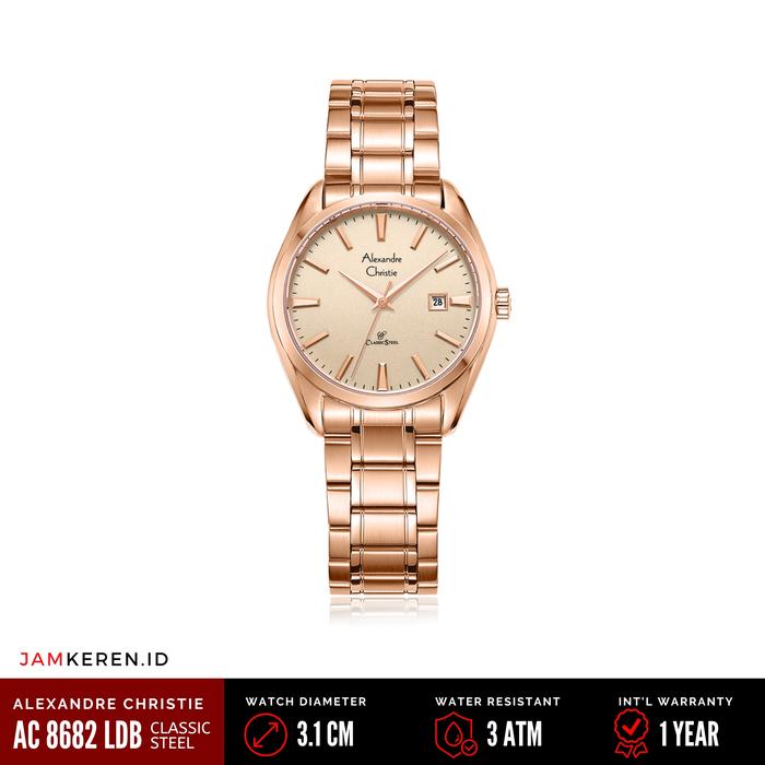 Jam Tangan Wanita Alexandre Christie 8682 AC8682 AC 8682 LD Original