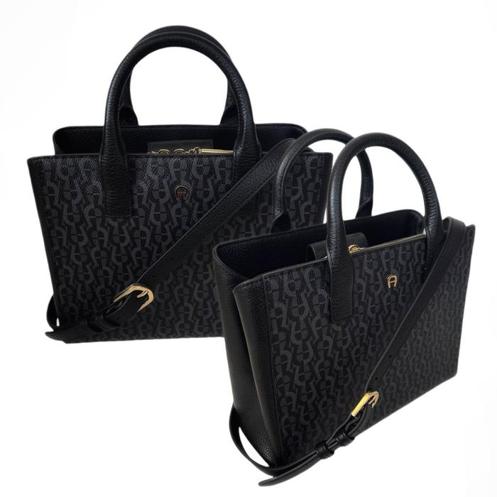 Tas Aigner Bea Tote Black Signature Original
