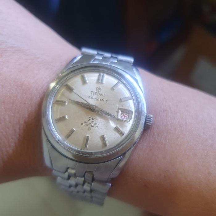 jam tangan titoni airmaster automatic rotor vintage original swiss