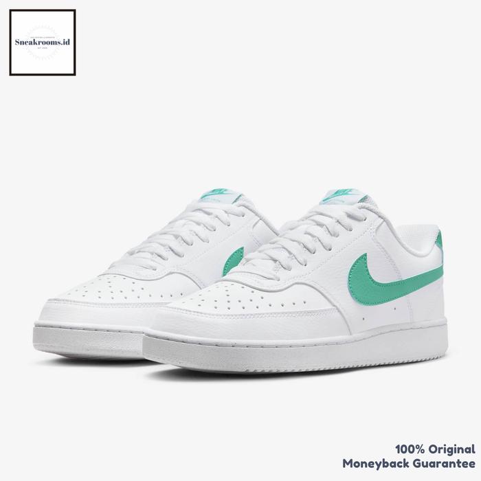 Sneakers / Nike Court Vision Low NN White Clear Jade / Original Resmi