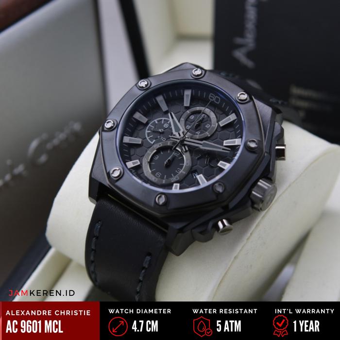 Jam Tangan Pria Alexandre Christie 9601 AC 9601 AC9601 MC Tali Kulit