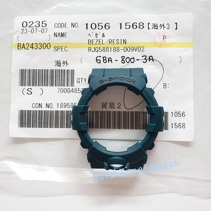 BEZEL G-SHOCK GBA-800-3A GBA 800 DARK GREEN FIT GBD 800 CASIO ORIGINAL