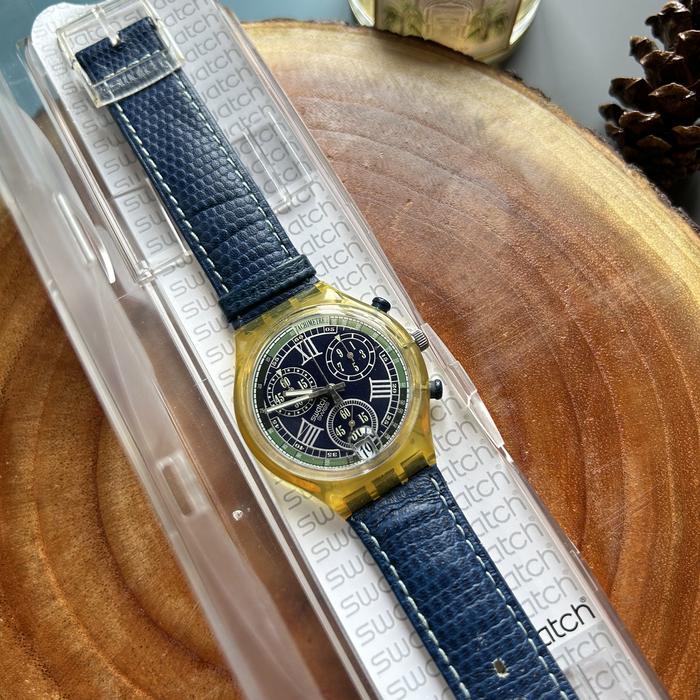 Swatch chrono vintage blue function SCK404
