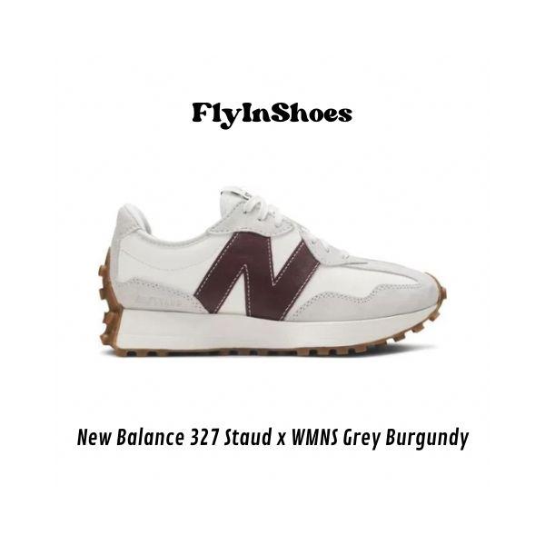 New Balance 327 Staud x Wmns Grey Burgundy BNIB Original