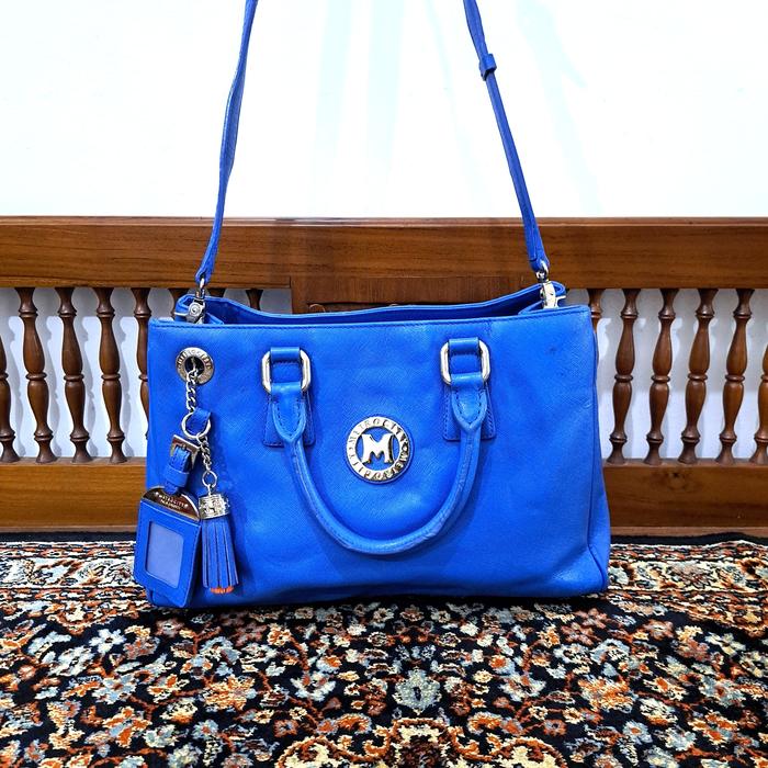 tas sling bag metro city warna biru