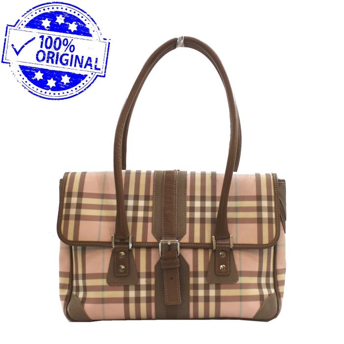 Preloved Burberry Pink Nova Check Tote Bag AUTHENTIC