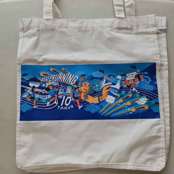 Pocari run 10 tote bag canvas