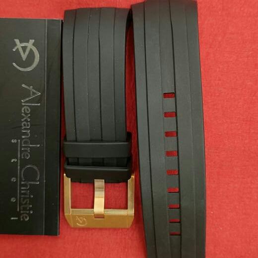 Strap Rubber Original Alexandre Christie KHUSUS Type 6427 ME