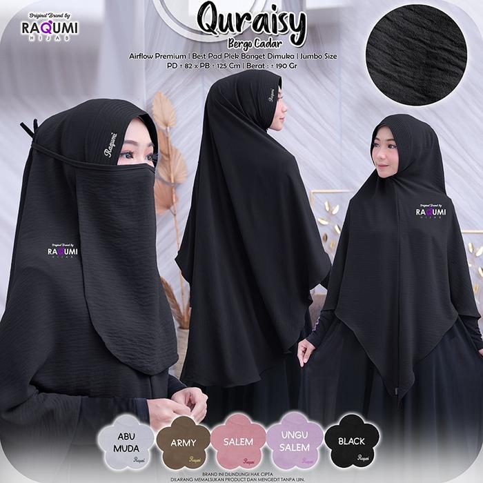 new quraisy bergo cadar airflow premium by MNV Raqumi