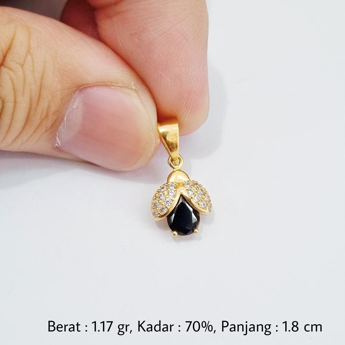 1.17 gr - Liontin Emas Kepik / Ladybug Kadar 70% (16K) - DS