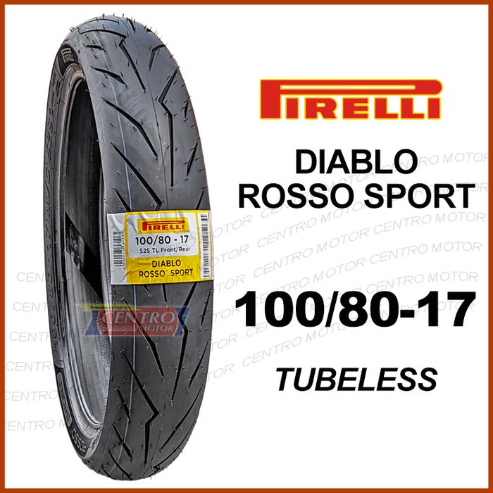 Pirelli Diablo Rosso Sport 100/80-17 Tubeless. Ban Motor VIXION/CB150R