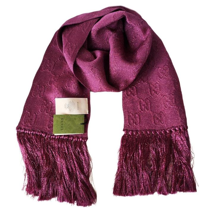 Syal Gucci Shawl Pink Shine Embigi Original