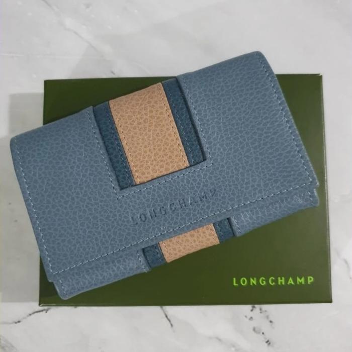 longchamp card wallet foulonne small wallet leather original authentic