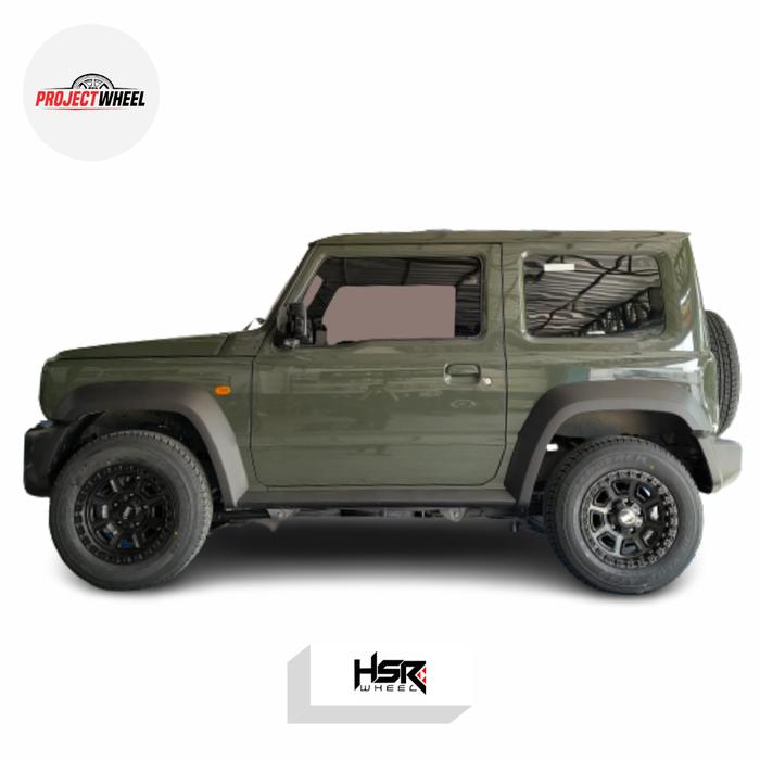 VELG MOBIL SUZUKI JIMNY RING 16 MATRIX JT5144 HSR R16X5,5 H5 BLACK TOKO VELG BAN JAKARTA