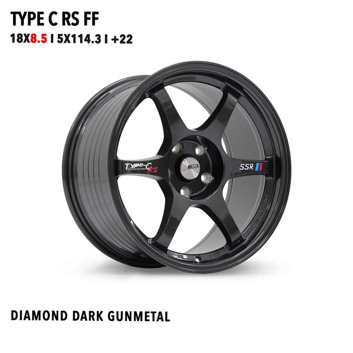 velg mobil type c rs ff 18x8.5 5x114.3 et 22 diamond dgm