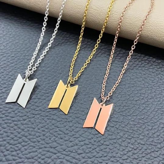 Kalung Logo Bts Necklace bts Titanium kalung bts anti karat