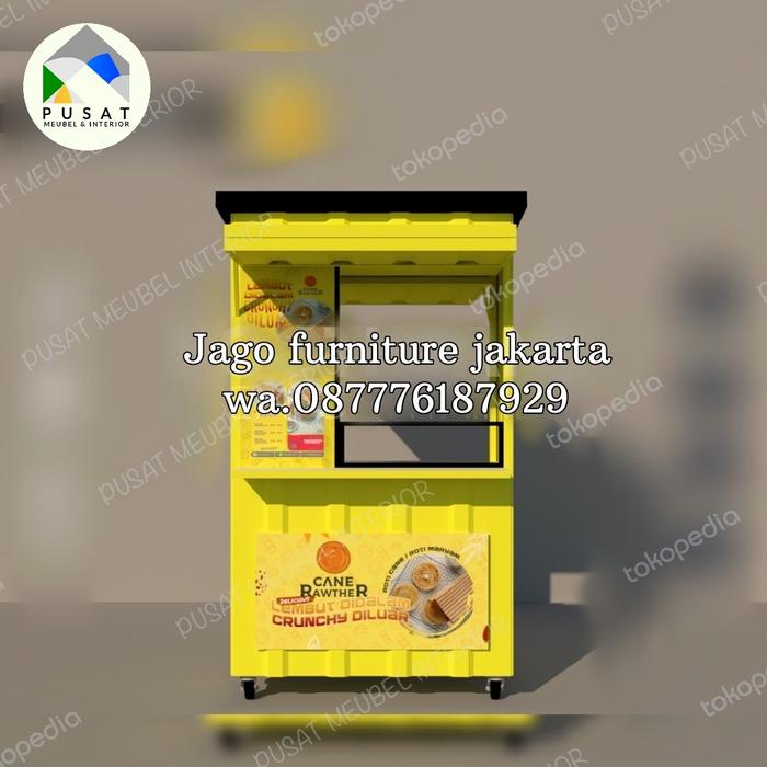 BOOTH PORTABLE / BOOTH CORNDOG / GEROBAK BESI DORONG
