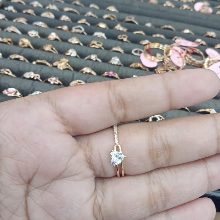 cincin emas muda asli model 1 mata