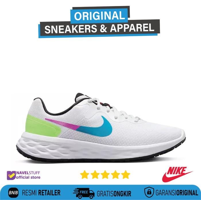 NIKE Revolution 6 Next Nature White/Fuchsia Dream/Black/Blue Lightning
