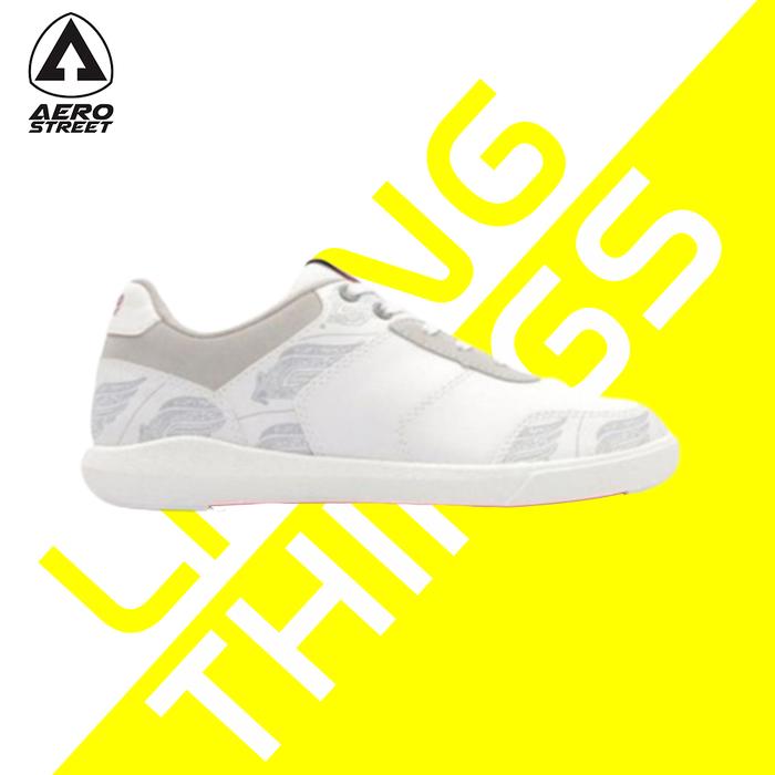 Aerostreet x Mr Getzke Putih Abu Muda - Sepatu Sneakers Casual Aero