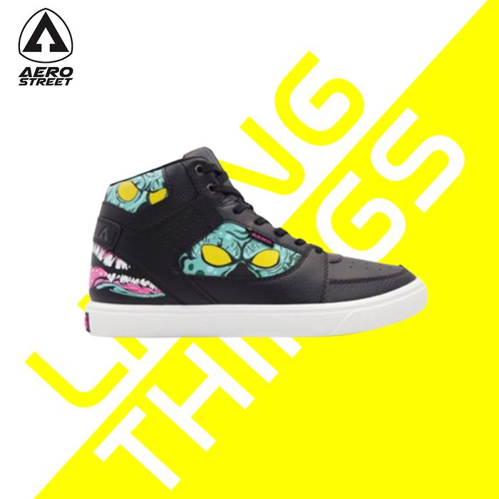 Aerostreet Nama Kalian Hoops x Ajiwal Putih Hitam - Sepatu Sneakers