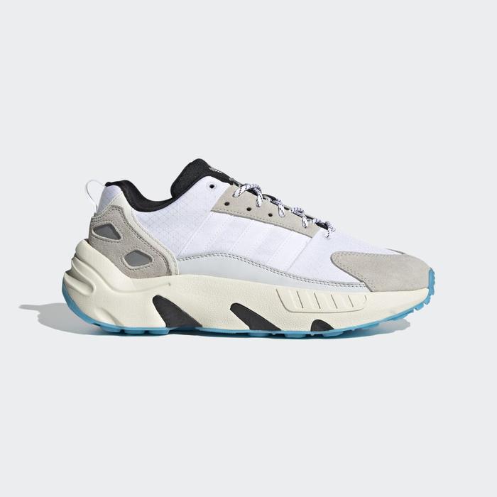 Adidas Men ZX 22 Boost Shoes Crystal White Blue Original