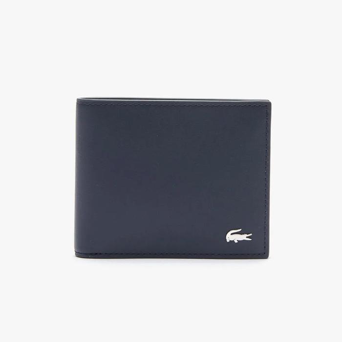 LACOSTE Men's (Original) Fitzgerald Leather Six Card Wallet - Navy