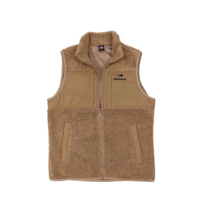 rompi motor pria EIDER Marv V Boa Vest fleece brown