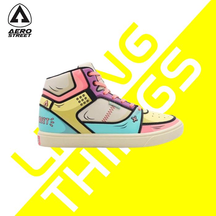 Aerostreet 2D Reborn Pink Kuning - Sepatu Sneakers LIMITED EDITION