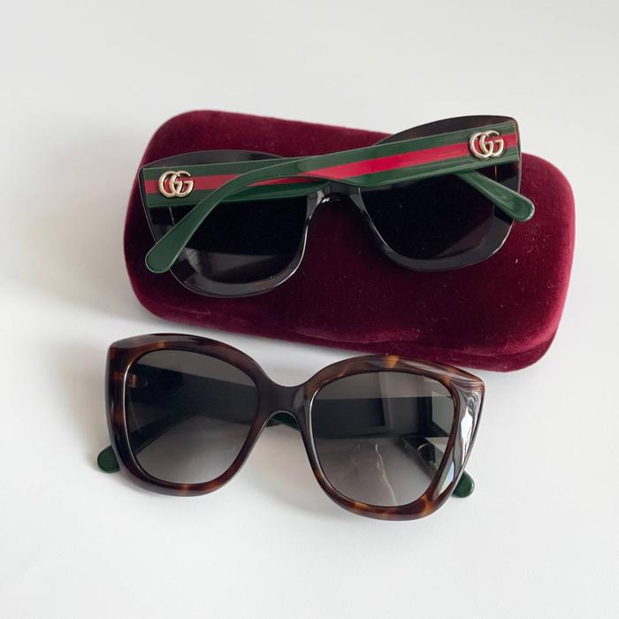 Original - Gucci Sunglasses Kacamata Hitam Brown Black