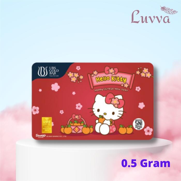 LOGAM MULIA EMAS UBS GIFT SERIES HELLO KITTY IMLEK 0.5 GRAM