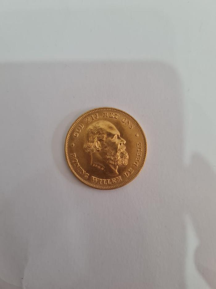 Logam Mulia Koin Emas Antik Kuno Koning Willem De Derde Tahun 1875