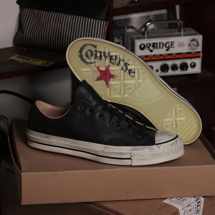 converse chuck 70 ox vintage leather pack (clear sole)