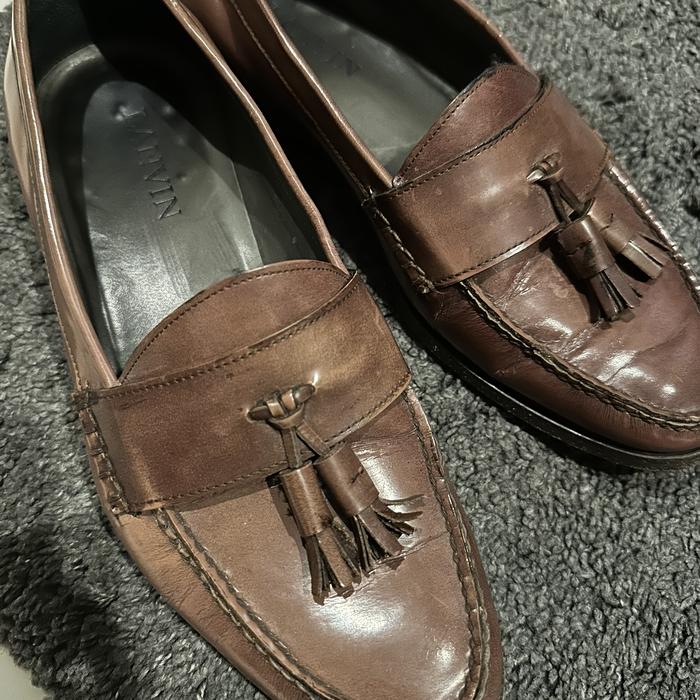 Sepatu Lanvin loafer coklat