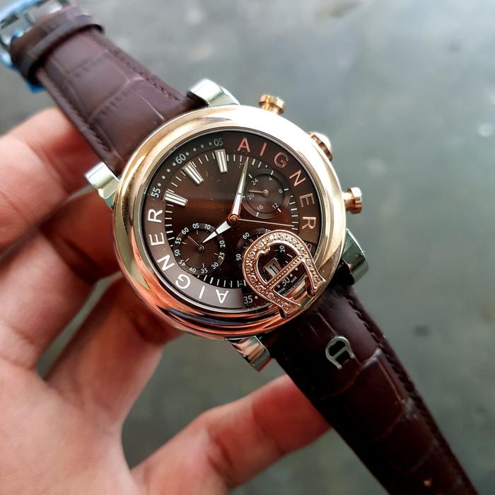 Jam Tangan Wanita Aigner Bari Donna A37200 Strap Leather