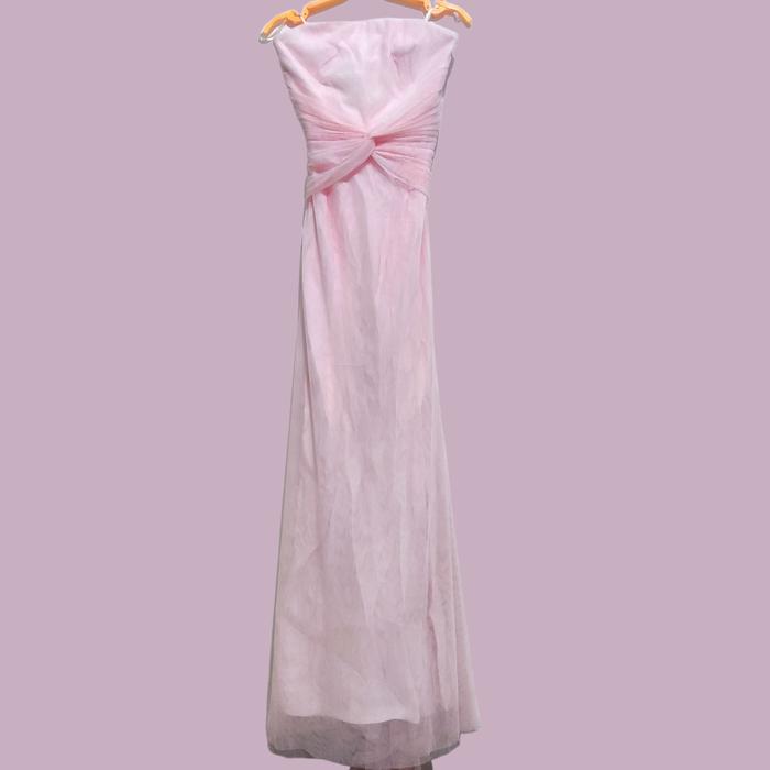 Long Dress pesta/kondangan design by Vera wang maids original pink