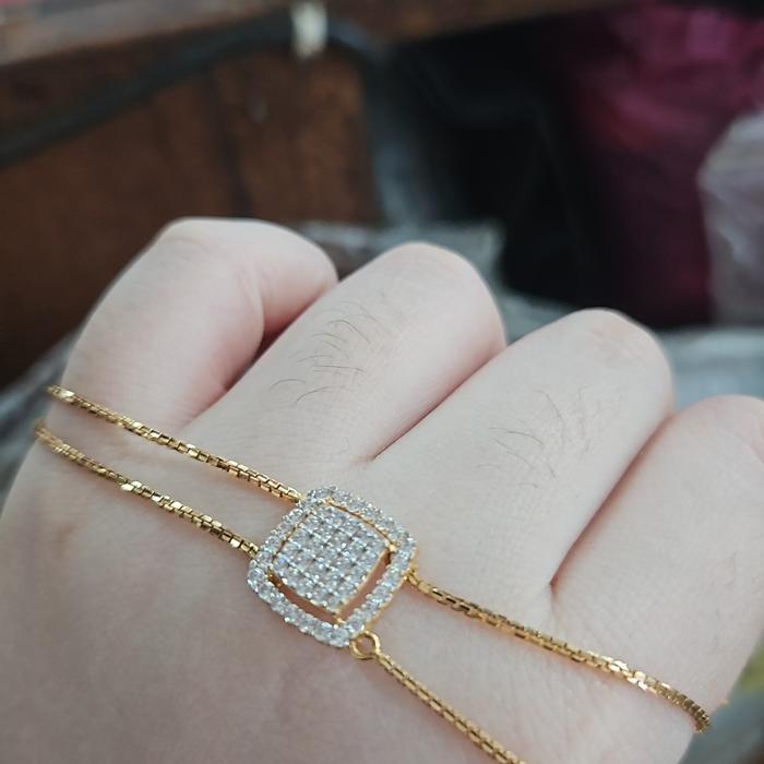 Gelang tangan dewasa italy milano 420 42% emas asli besar jumbo 19 cm
