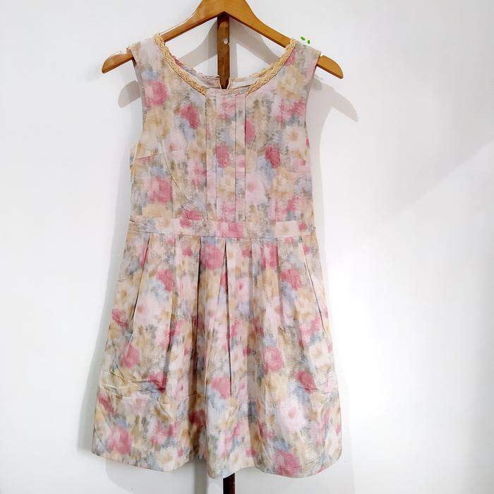 preowned jill stuart creme sleeveless dress | dress kutung branded