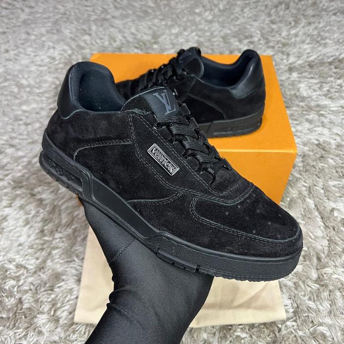 SIZE LV6.5 LOUIS VUITTON TRAINER SUEDE SNEAKERS AUTHENTIC ORIGINAL