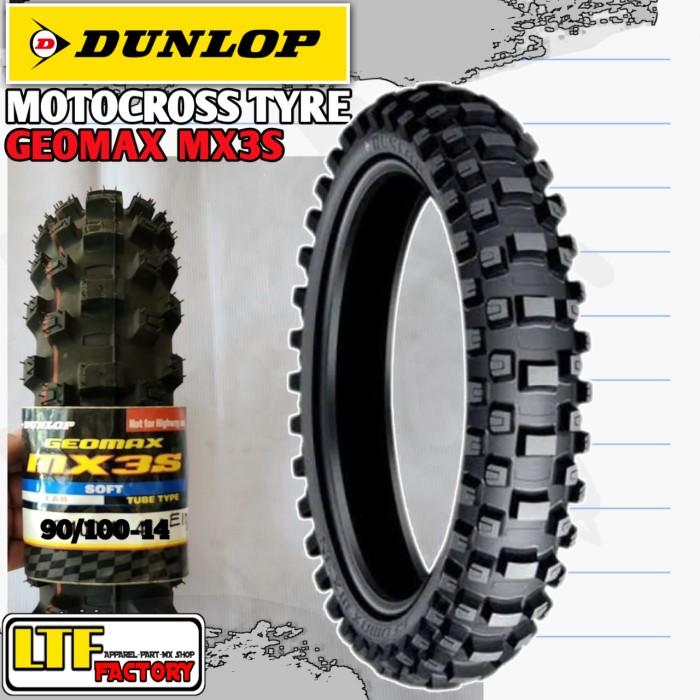 DUNLOP GEOMAX MX3S 49M WT 90/100-14 - Ban Belakang Motocross Original
